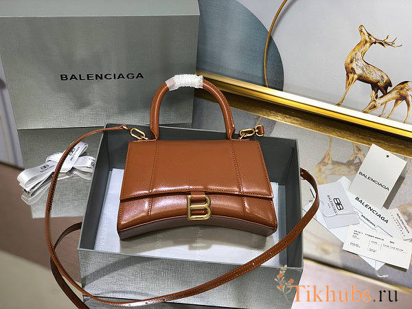 Balenciaga Hourglass Brown 23x10x14cm - 1