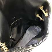 YSL Puffer Bag In Lambskin Black Gold Hardware 35x23x13.5cm - 3