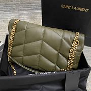 YSL Loulou Puffer Khaki Gold Hardware 29x17x11cm - 5