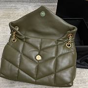 YSL Loulou Puffer Khaki Gold Hardware 29x17x11cm - 3