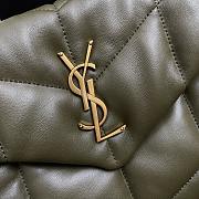 YSL Loulou Puffer Khaki Gold Hardware 29x17x11cm - 2