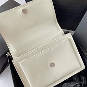 YSL Sunset White Silver Hardware 22x16x8cm - 5