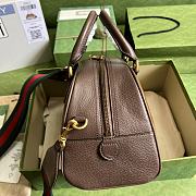 Adidas x Gucci Mini Duffle Bag Brown 31.5x18x15.5cm - 5