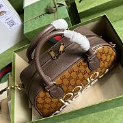 Adidas x Gucci Mini Duffle Bag Brown 31.5x18x15.5cm - 2