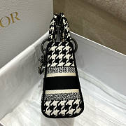 Dior Mini Lady D-lite Black and White 17x15x17cm - 5