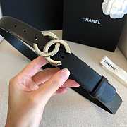Chanel Belt Black Silver 3.0 cm - 5