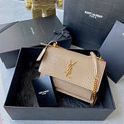 YSL Sunset Crocodile Beige Gold Hardware 22cm - 1