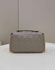 Fendi Baguette Chain Midi Gray 24x7x14.5cm - 5