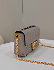 Fendi Baguette Chain Midi Gray 24x7x14.5cm - 4