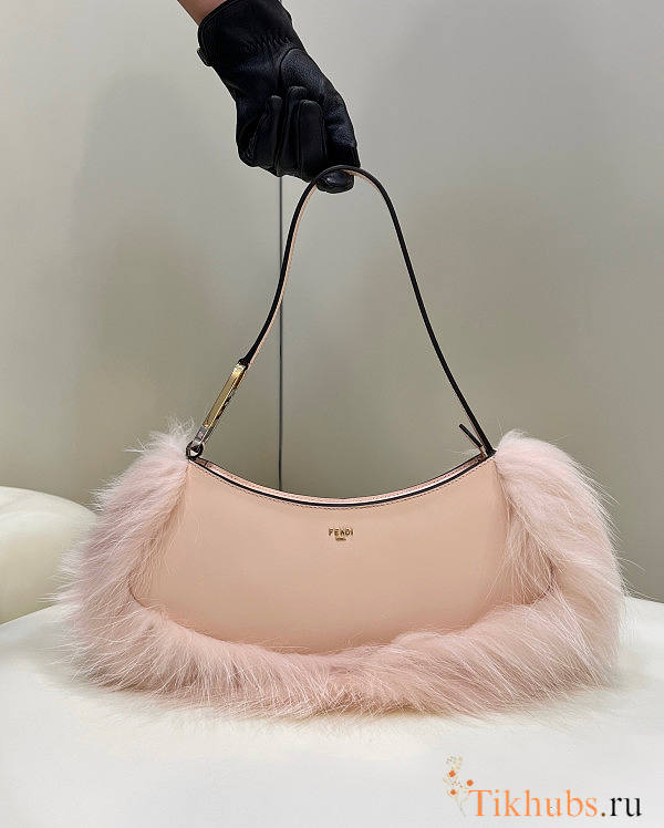 Fendi O’Lock Swing pink fox fur 32x11x5cm - 1