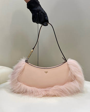 Fendi O’Lock Swing pink fox fur 32x11x5cm