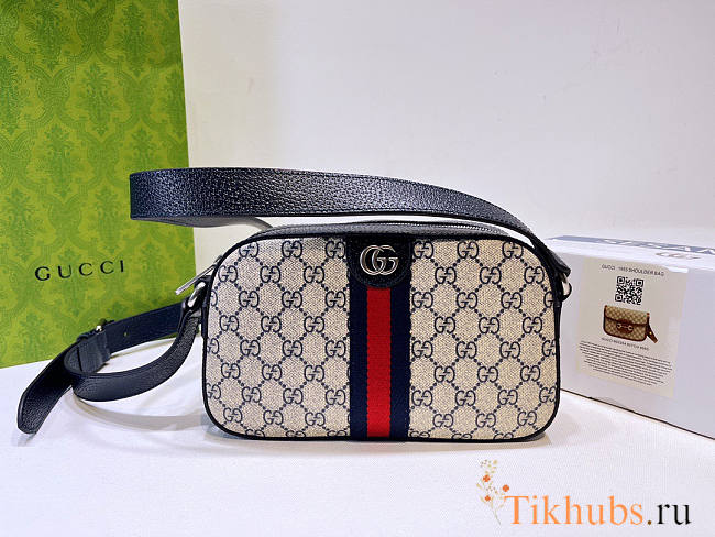 Gucci ophidia Shoulder Bag Beige and Blue 21x14x7cm - 1