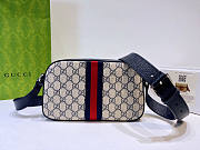 Gucci ophidia Shoulder Bag Beige and Blue 21x14x7cm - 3