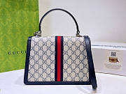 Gucci Ophidia Small Top Handle Bag Blue 25x17.5x7cm - 2