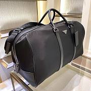 Prada Black Saffiano Leather Duffle Bag 55x33x27cm - 4