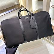 Prada Black Saffiano Leather Duffle Bag 55x33x27cm - 2