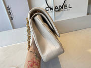 Chanel Flap Bag Chevron Lambskin White Gold HW 25cm - 4