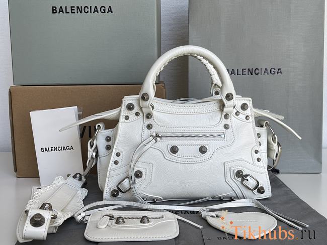 Balenciaga Neo Cagole XS White Handbag 26x13x18cm - 1
