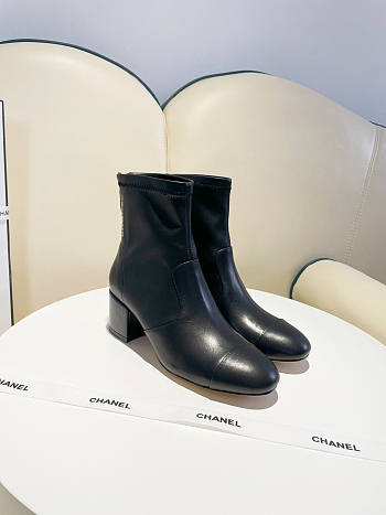 Chanel Ankle Boots Black 