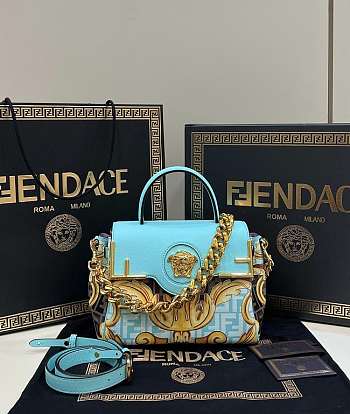 Fendi x Versace Blue Bag 25 x 15 x 22 cm