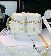 Chanel Camera Case Bag White 20.5x14.5x9cm - 1