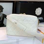 Chanel Camera Case Bag White 20.5x14.5x9cm - 4