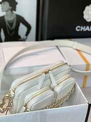 Chanel Camera Case Bag White 20.5x14.5x9cm - 3