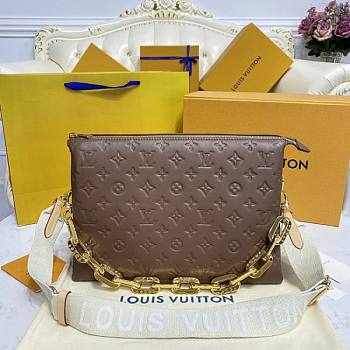 LV Coussin MM Taupe Bag 34x24x12cm