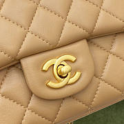 Chanel Small Top Handle Lambskin Beige Gold HW 20x12x6cm - 5