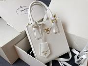 Prada Black Saffiano Handbag With Logo White 17x19x6cm - 6