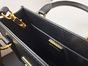 Prada Black Saffiano Handbag With Logo Black 17x19x6cm - 5