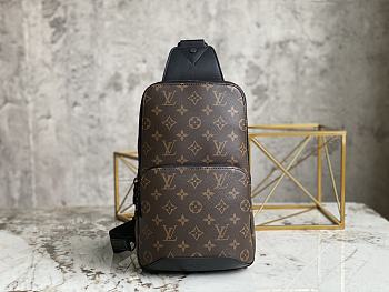 Louis Vuitton Avenue Sling Bag Monogram Macassar 20x31x10cm
