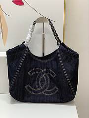 Chanel Blue Denim Coco Cabas Tote 46x22x6cm - 1