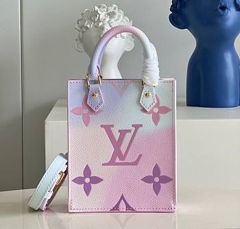 Louis Vuiiton LV Petit Sac Plat Sunrise Pastel 14x17x5cm