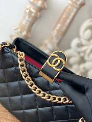 Chanel Hobo Handbag Lambskin Gold HW Black 23x17x7cm - 5