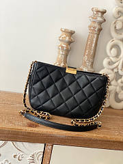 Chanel Hobo Handbag Lambskin Gold HW Black 23x17x7cm - 4