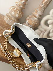 Chanel Hobo Handbag Lambskin Gold HW White 23x17x7cm - 6
