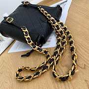 Chanel Backpack Calfskin Black Gold 21x10x20cm - 2