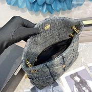 YSL Puffer Small Denim Blue Bag 29x17x11cm - 5