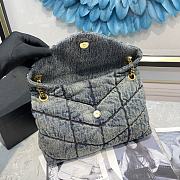 YSL Puffer Small Denim Blue Bag 29x17x11cm - 2