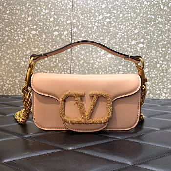 Valentino Small Shoulder Bag With Jewel Logo Pink 20x11x5cm