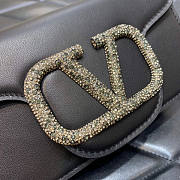 Valentino Small Shoulder Bag With Jewel Logo Black 20x11x5cm - 2