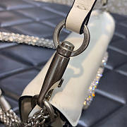 Valentino Small Shoulder Bag With Jewel Logo White 20x11x5cm - 6