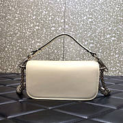 Valentino Small Shoulder Bag With Jewel Logo White 20x11x5cm - 4