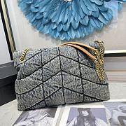 YSL Puffer Medium Denim Blue Bag 35x23x13.5cm - 3