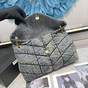 YSL Puffer Medium Denim Blue Bag 35x23x13.5cm - 2