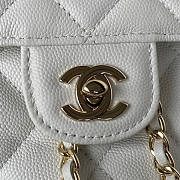 Chanel 22S Caviar Backpack White 25.5x16.5x15.5cm - 5