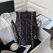 Chanel 22S Caviar Backpack Black 25.5x16.5x15.5cm - 5