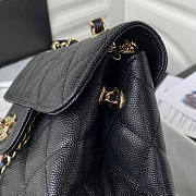 Chanel 22S Caviar Backpack Black 25.5x16.5x15.5cm - 4