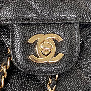 Chanel 22S Caviar Backpack Black 25.5x16.5x15.5cm - 2